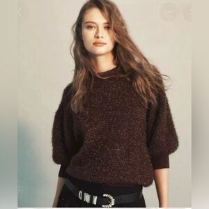 Elegant Shimmering Brown Sweater